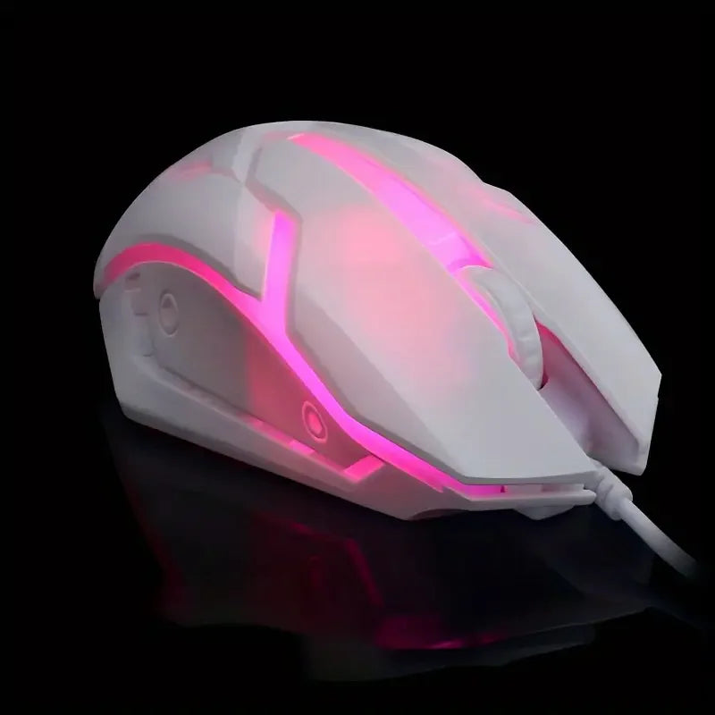 Wired Gaming Mouse with RGB Backlight, USB-Powered, Ergonomic Design for PC and Laptop - Perfect for E-Sports and Office Use.