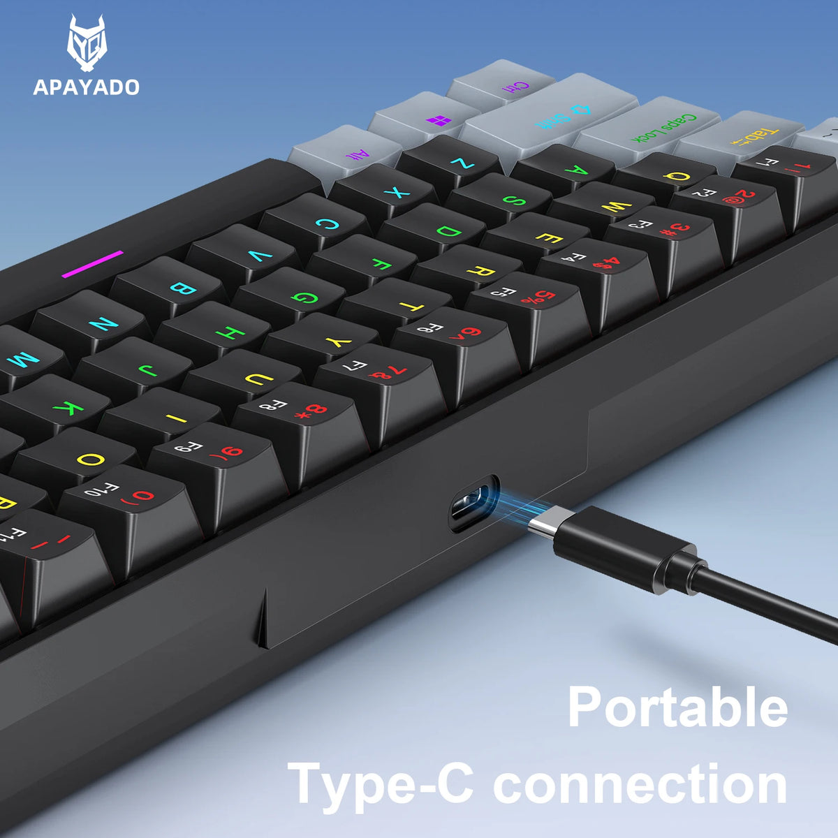 K61 60% Mechanical Gaming Keyboard – 61-Key Wired, Hot-Swappable, RGB Backlit