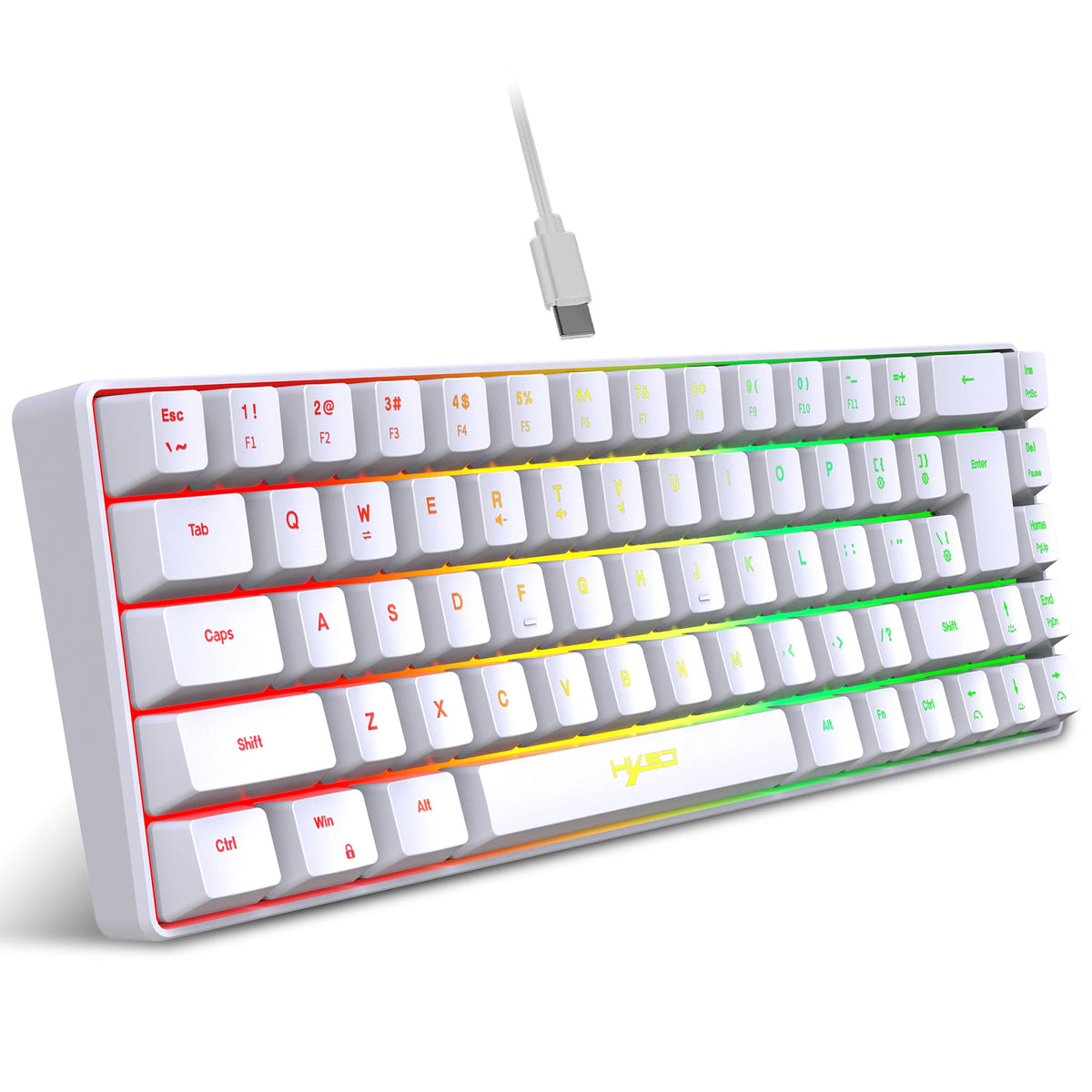 V200 68-Key Gaming Keyboard – Wired USB, RGB Backlight & Compact Design