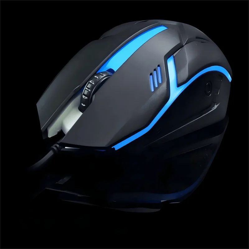 Wired Gaming Mouse with RGB Backlight, USB-Powered, Ergonomic Design for PC and Laptop - Perfect for E-Sports and Office Use.