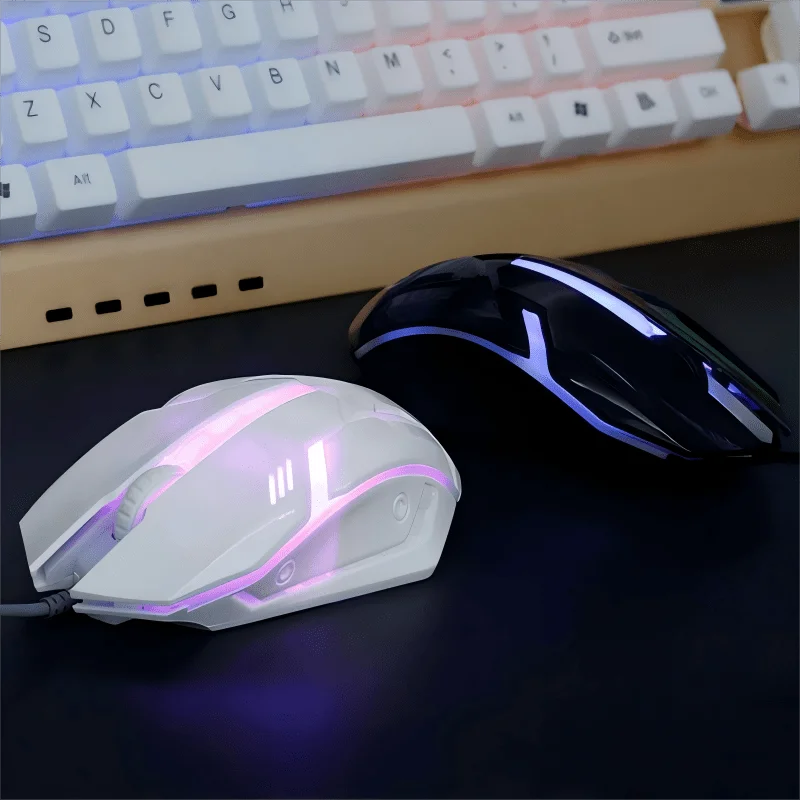 Wired Gaming Mouse with RGB Backlight, USB-Powered, Ergonomic Design for PC and Laptop - Perfect for E-Sports and Office Use.