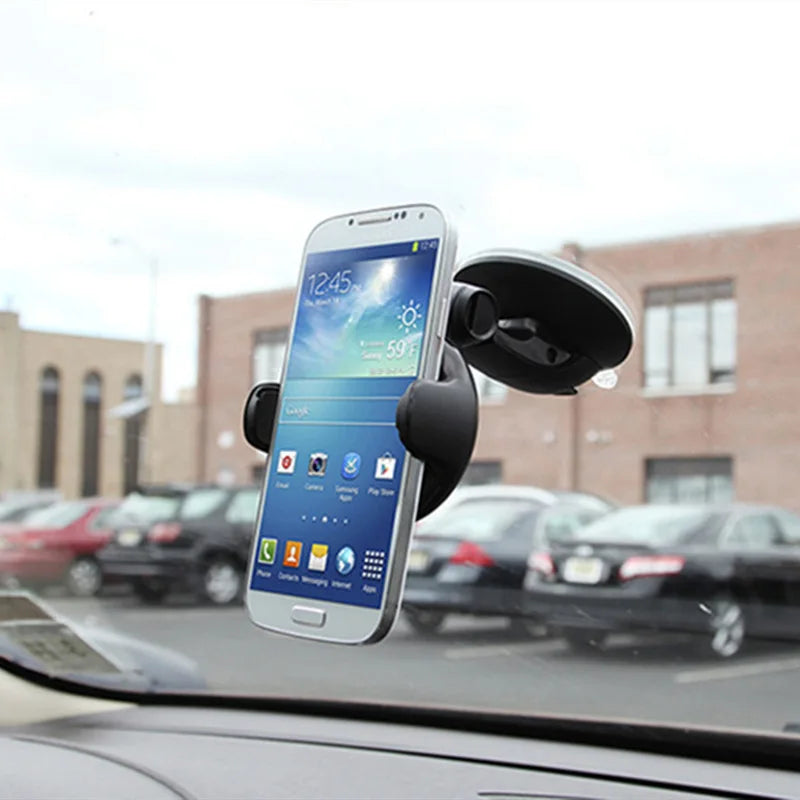 Universal Car Phone Holder – Windshield & Dashboard Suction Mount