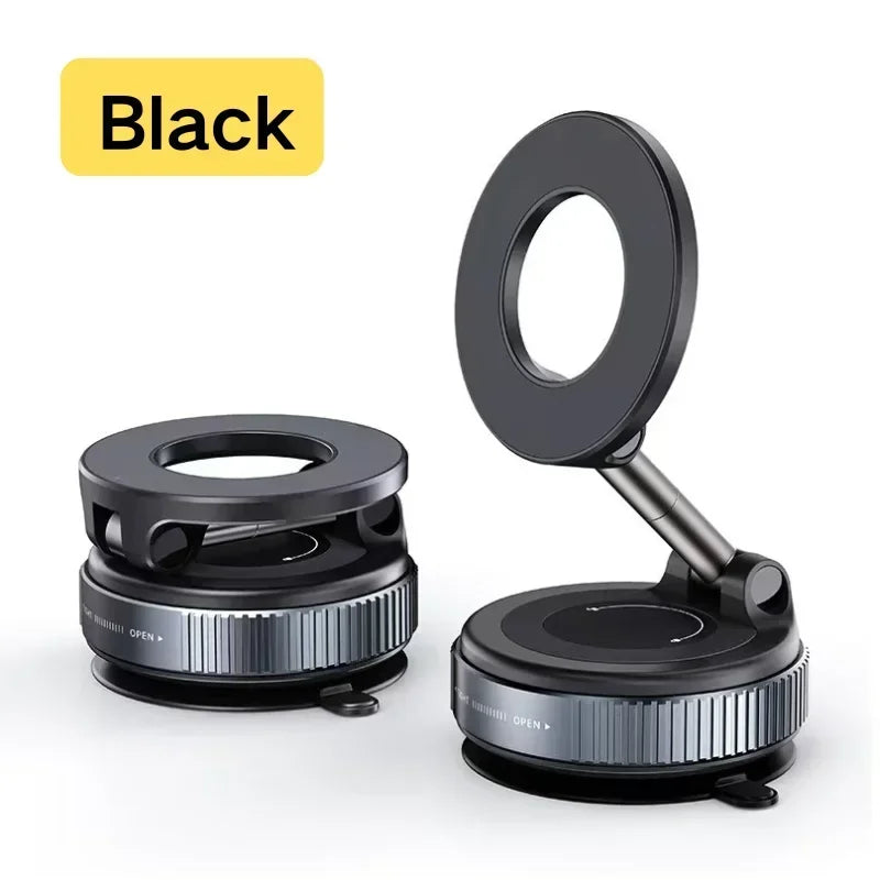 Magnetic Phone Holder – 360° Rotating Foldable Vacuum Suction Mount