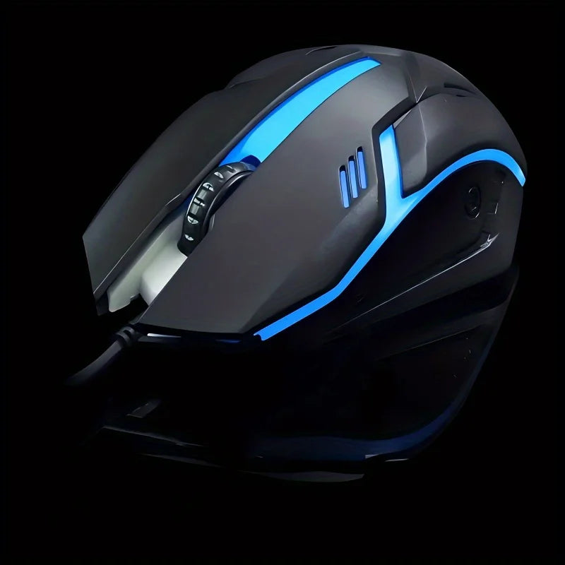 Wired Gaming Mouse with RGB Backlight, USB-Powered, Ergonomic Design for PC and Laptop - Perfect for E-Sports and Office Use.