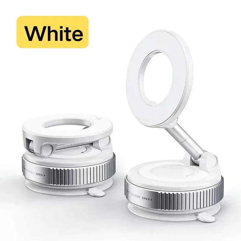 Magnetic Phone Holder – 360° Rotating Foldable Vacuum Suction Mount