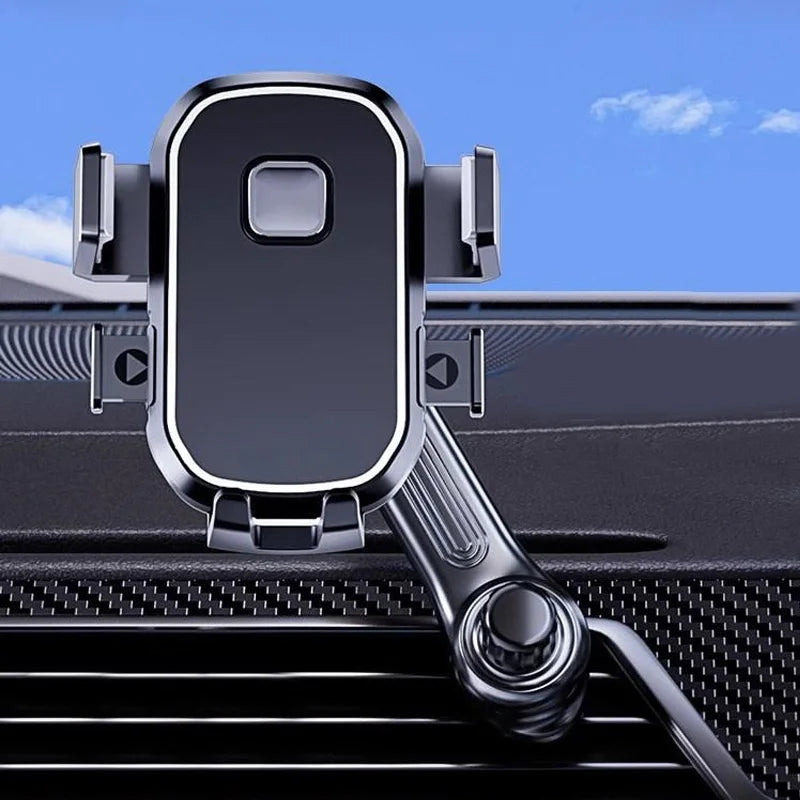 Car Phone Holder – Wide Clamp & Metal Hook Air Vent Mount, Case-Friendly