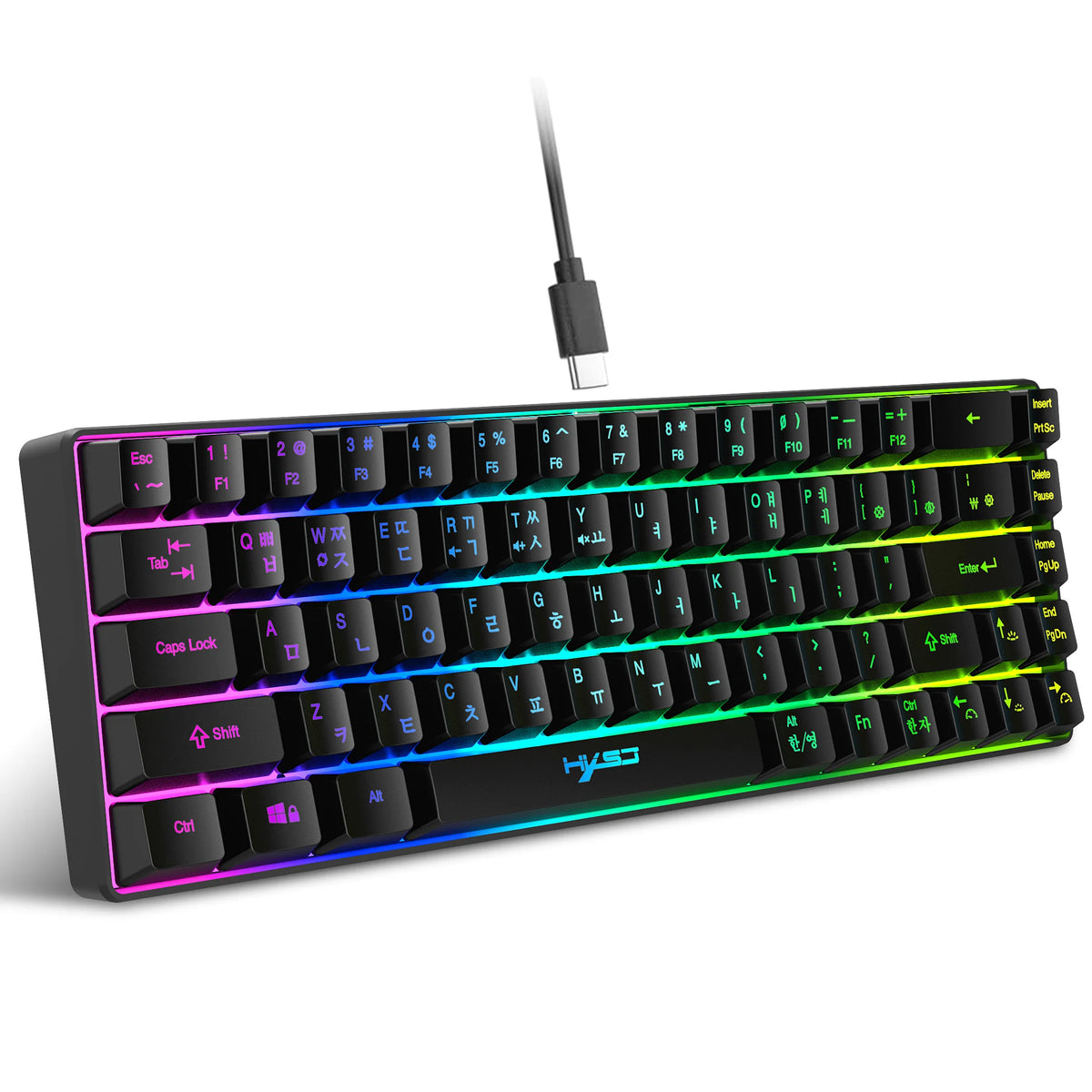 V200 68-Key Gaming Keyboard – Wired USB, RGB Backlight & Compact Design